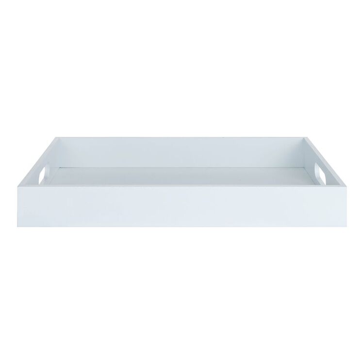 KOO Serene Haven Lacquer Tray White 45 x 30 cm