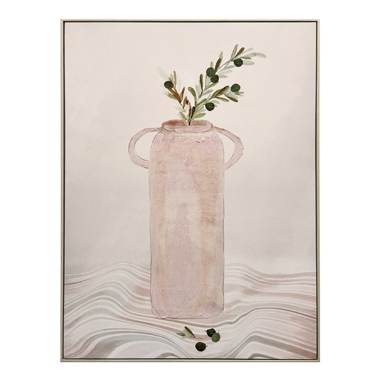 KOO Redefined Classics Olive Branch Wall Print Pink 60 x 80 cm