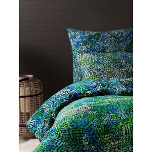 KOO Warlukulanga Nola Fisher European Pillowcase Blue & Green European
