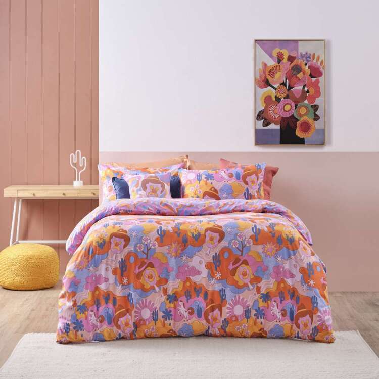KOO Ellie Whittaker Bubble-O-Bill Quilt Cover Set Pink & Multicoloured