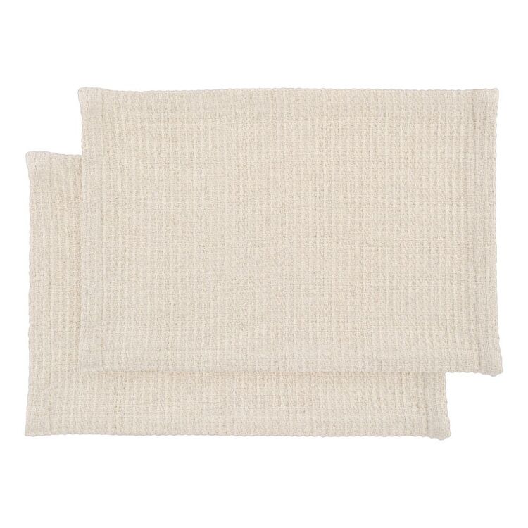 KOO Agnes Placemat 2 Pack Ivory 33 x 48 cm