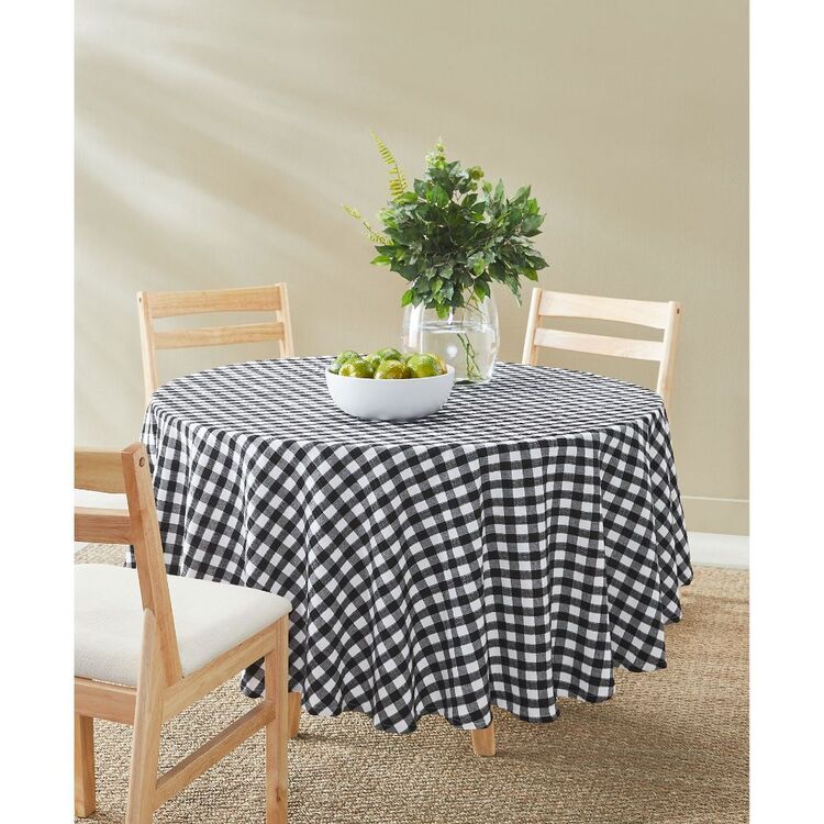 KOO Elsa Round Tablecloth Black & White 180 cm Round