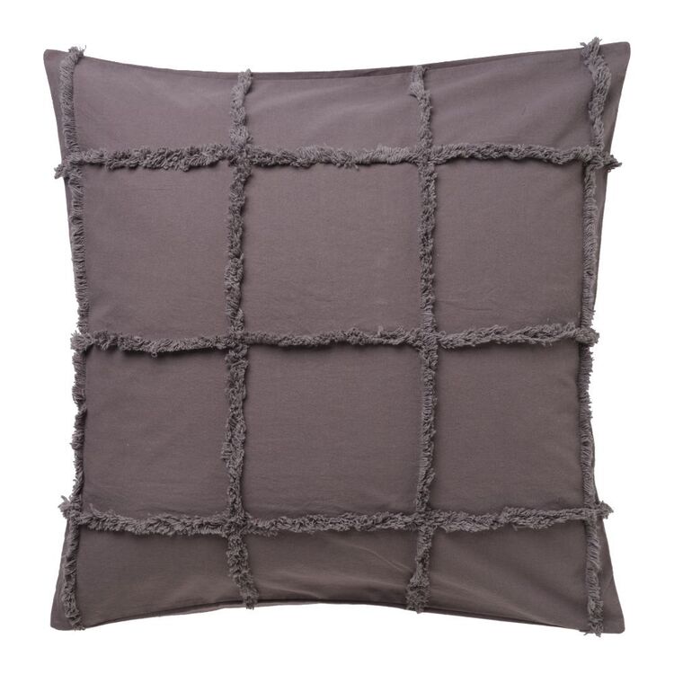 KOO Georgia Cotton Tufted European Pillowcase Charcoal