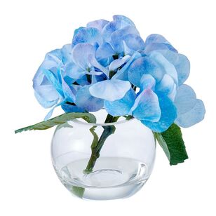 Rogue Blue Hydrangea Sphere Vase Blue & Glass