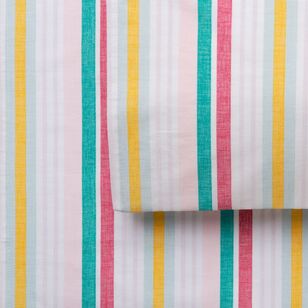 KOO Printed Washed Cotton Desert Sun Stripe Sheet Set Desert Sun Stripe
