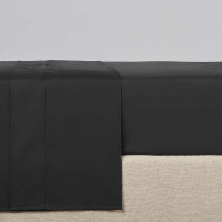 KOO 250 Thread Count Flat Sheet Black King Single / Double