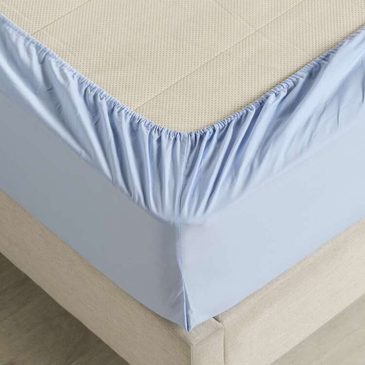 KOO 250 Thread Count Fitted Sheet Chambray