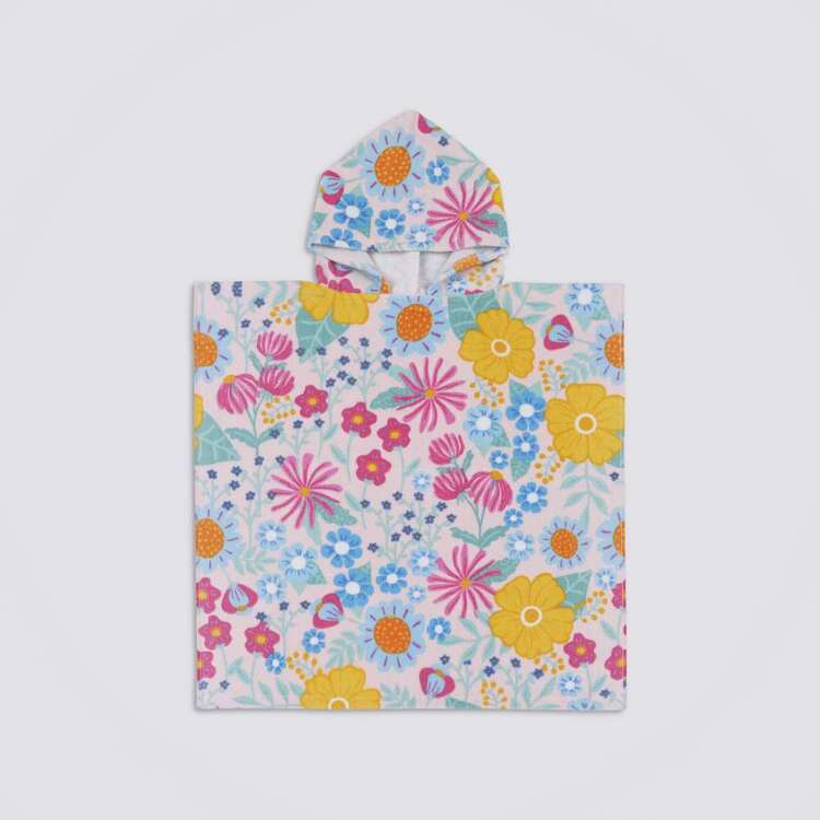 KOO Kids Holly Flower Hooded Beach Towel Multicoloured 60 x 120 cm