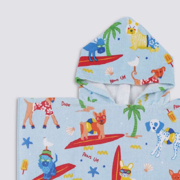 KOO Kids Surfs Up Hooded Beach Towel Multicoloured 60 x 120 cm