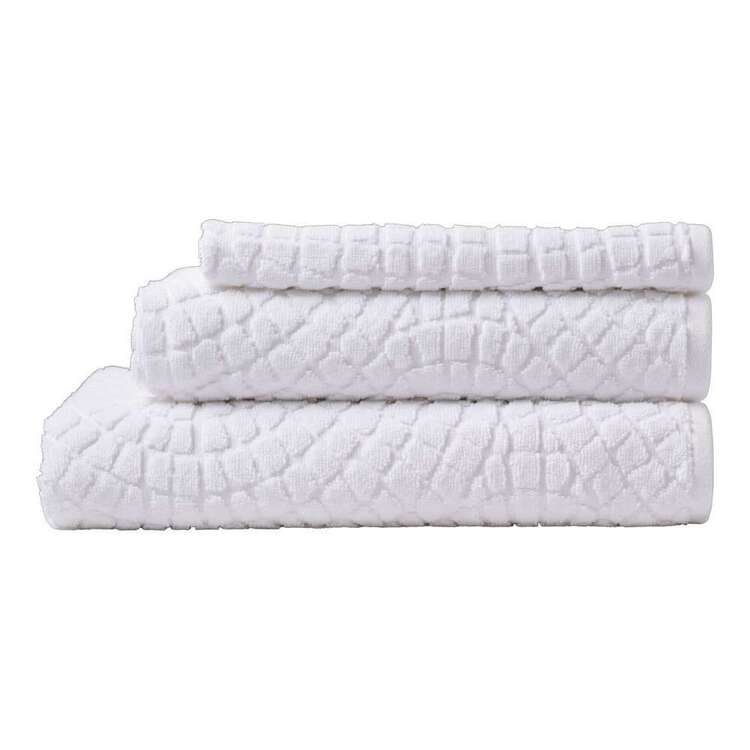 KOO Lani Jacquard 550GSM Towel Collection White