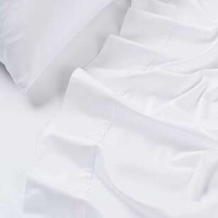 KOO 300 Thread Count Cotton Flat Sheet White