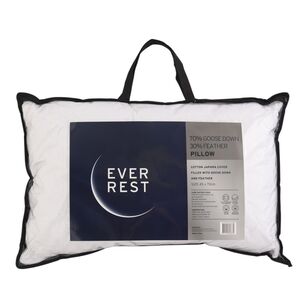 Ever Rest Goose 70% Down 30% Feather Standard Pillow White Standard