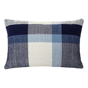 KOO Chester Yarn Dyed Woven Cushion Navy 40 x 60 cm