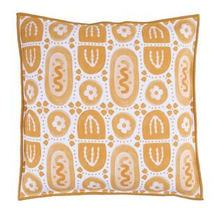 KOO Namib Slub Patterned Cushion Yellow 50 x 50 cm