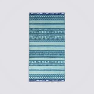 KOO Jacquard Cruz Beach Towel  Aztec Blue