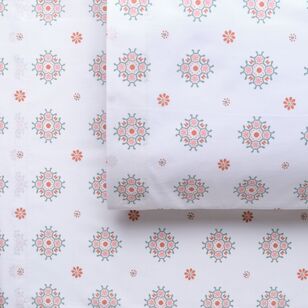 KOO Printed Washed Cotton Medallion Sheet Set Multicoloured Queen