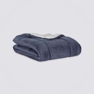 KOO Sherpa Reversible Blanket Blue