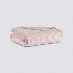 KOO Copper Ribbed Blanket Pink Queen / King