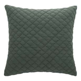 KOO Klara Stitched European Pillowcase Green European